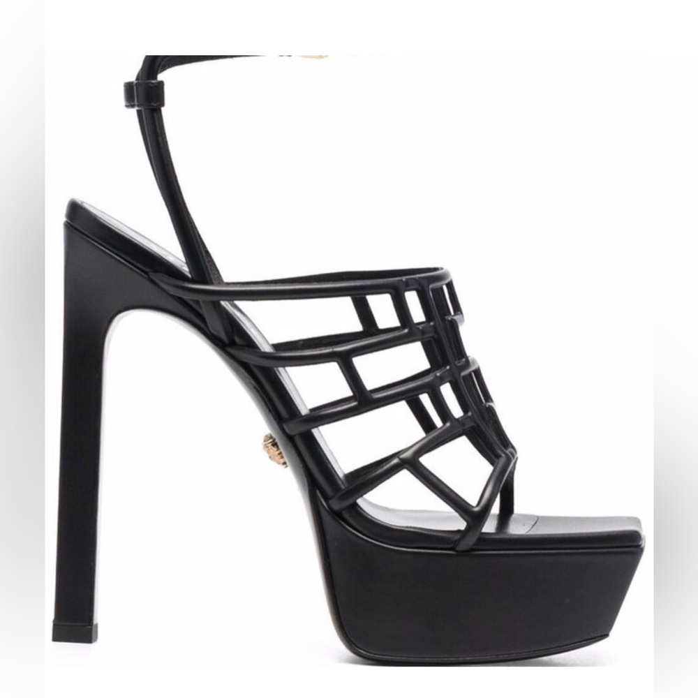 VERSACE Greca embellished maze sandals